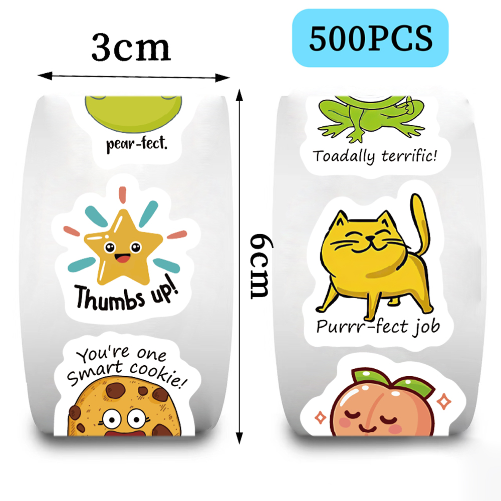 500pcs roll Cute Decal Student - Kids Education Motivation review and price