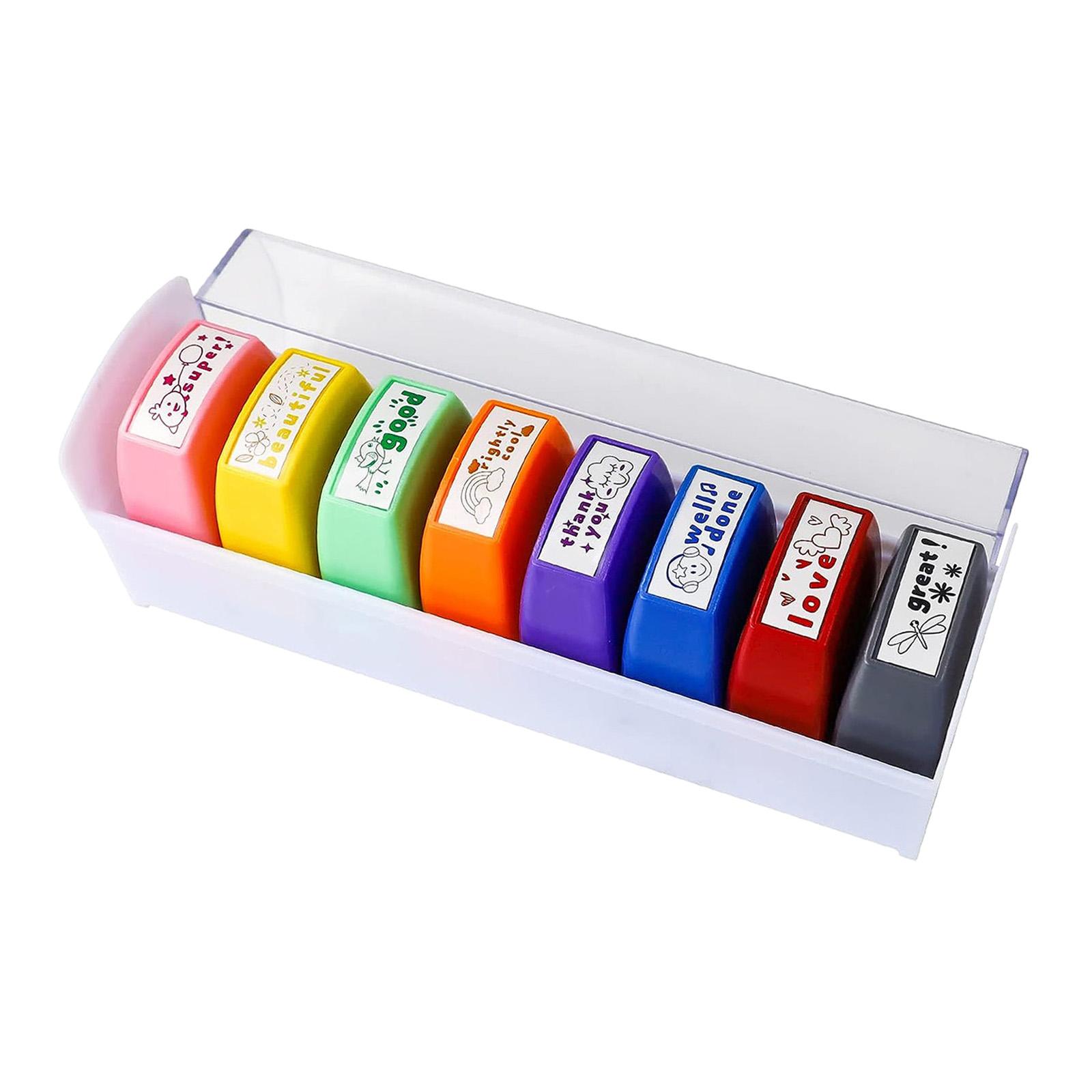 8x Teacher Stamps Set Encourag - Kids Education Motivation review and price
