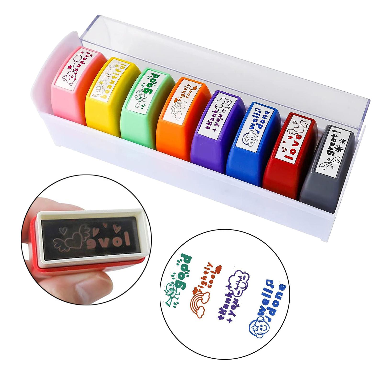 8x Teacher Stamps Set Encourag - Kids Education Motivation review and price
