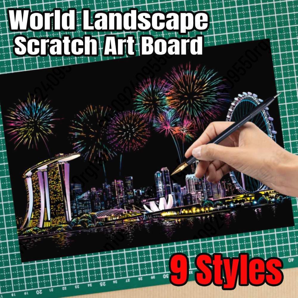 Magic Rainbow Color Scratch Ar - Kids Education Board review and price
