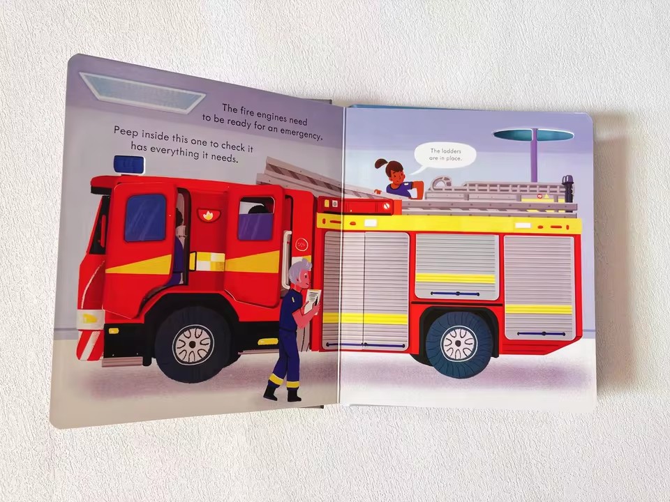 Usborne Peep Inside How A Fire - Kids Education In Us review and price