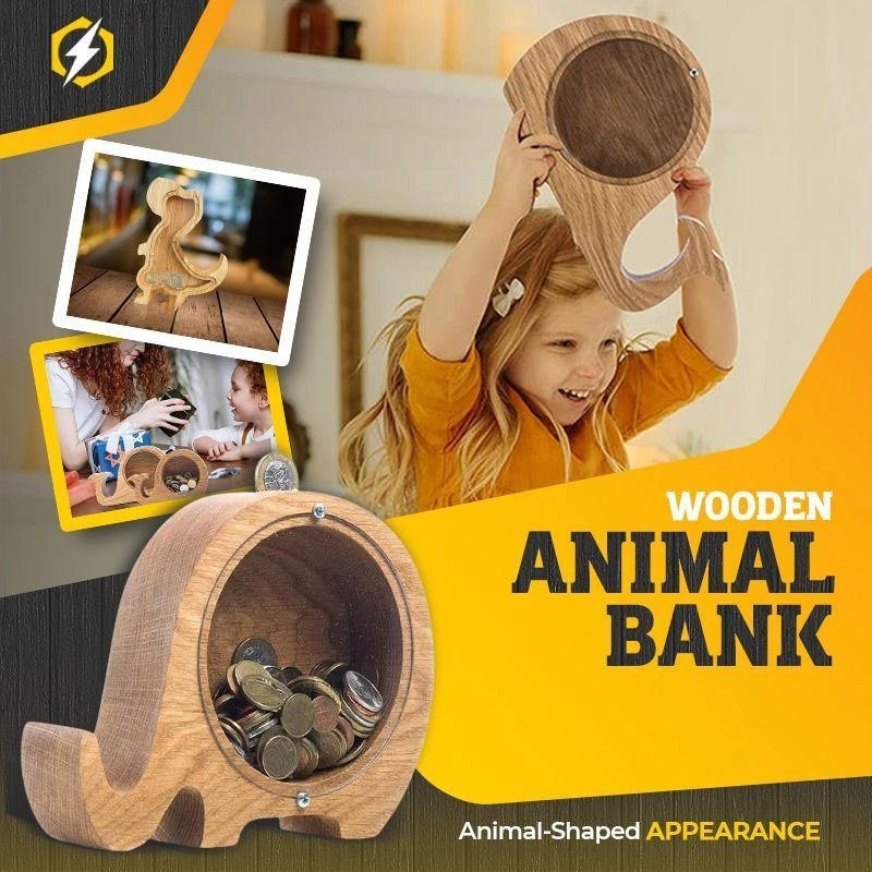 Wooden Animal Alphabet Piggy B - Kids Education Savings review and price