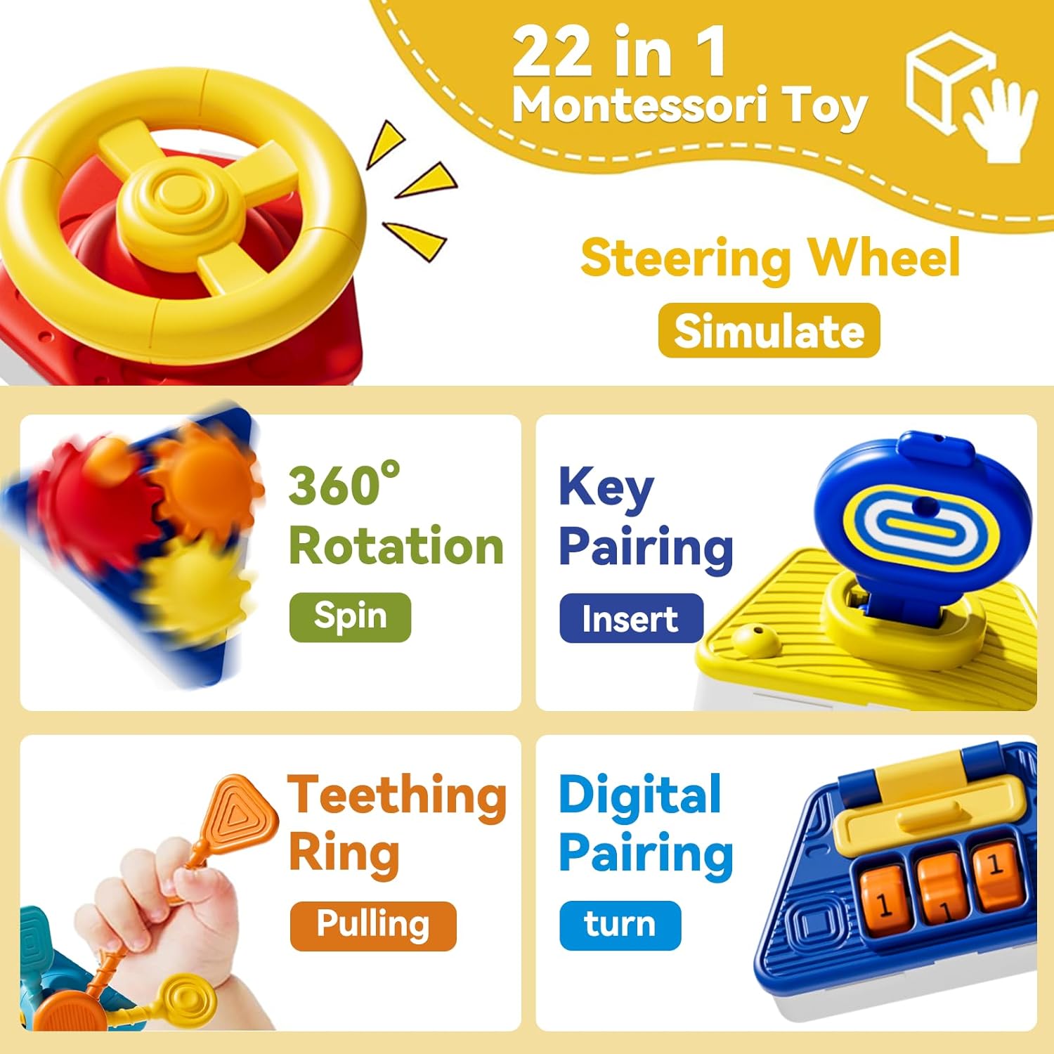 Baby Busy Board Activity Cube  - Kids Education Board review and price