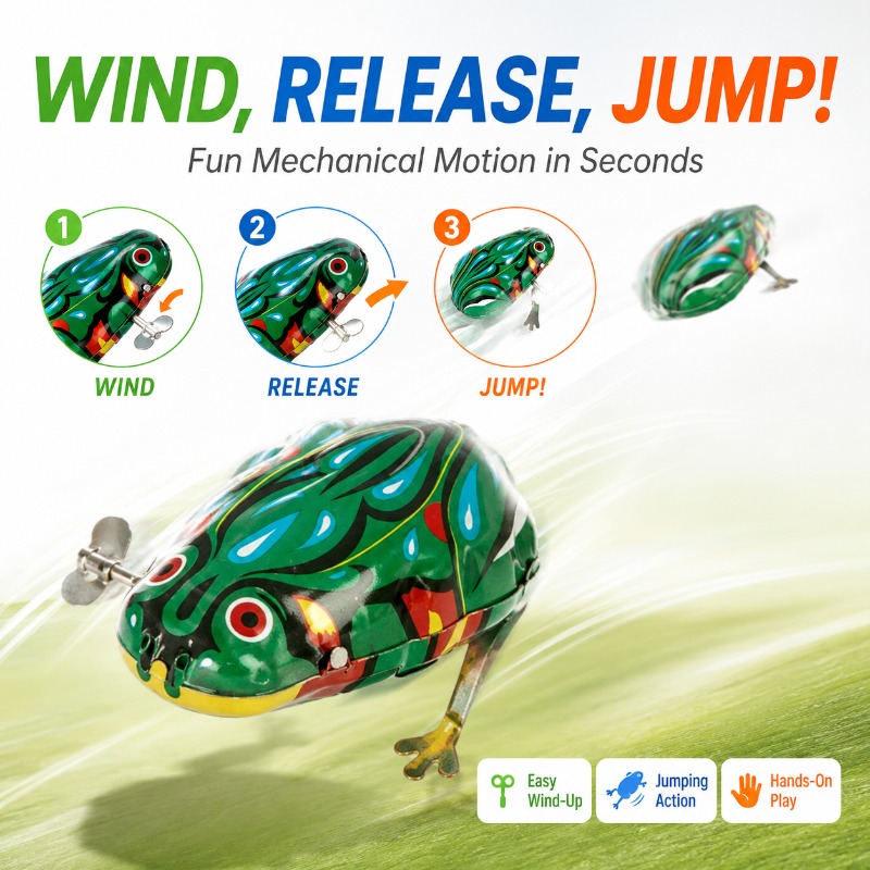 Traditional Wind Up Jumping Fr - Kids No Education review and price