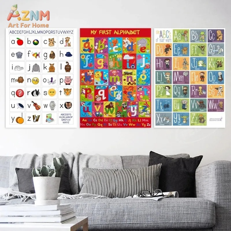 AZNM Frameless Canvas Poster K - Kids Yoga Education review and price