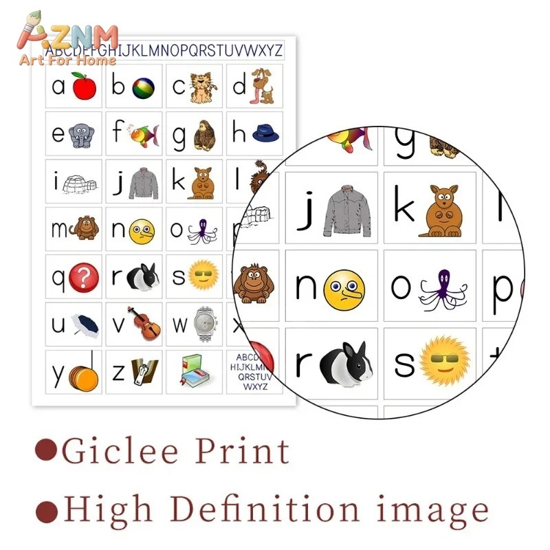 AZNM Frameless Canvas Poster K - Kids Yoga Education review and price