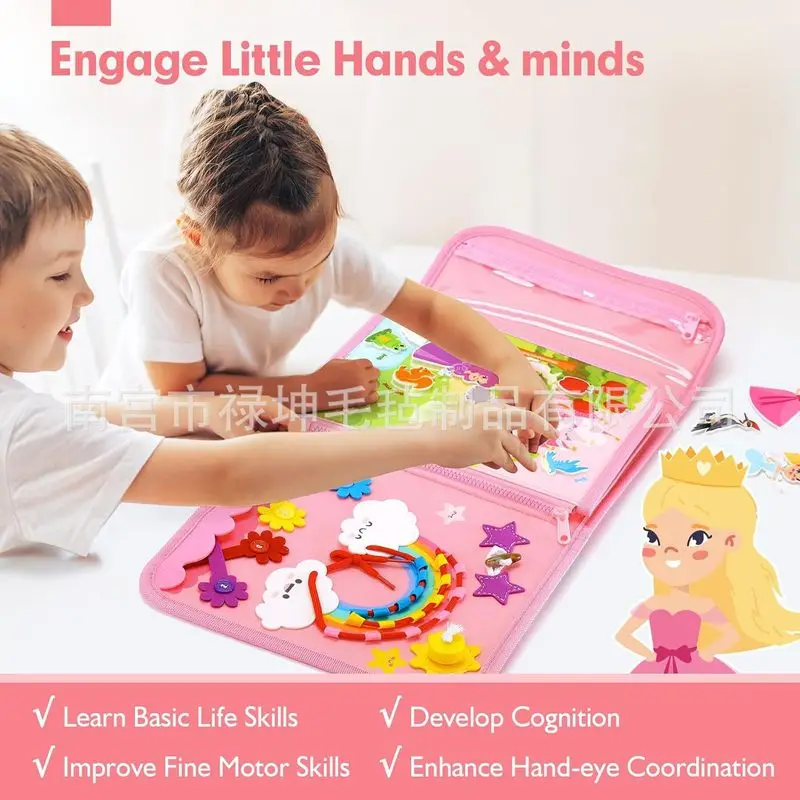 Princess Montessori Felt Busy  - Kids Education Board review and price