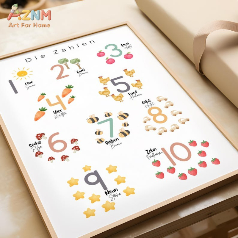 AZNM German Alphabet Numbers C - Kids No Education review and price